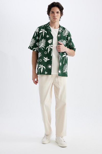 DeFacto C2727ax24sm Model Straight Fit Linen Trousers
