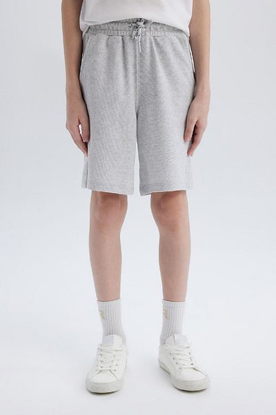 DeFacto Boy's Stretchy Waisted Pique Shorts with Pockets B5866A825Sm