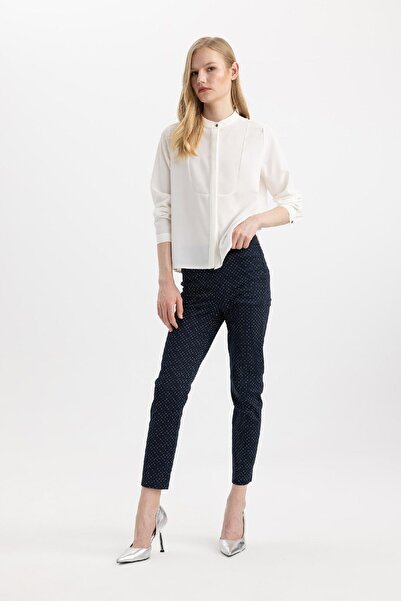 DeFacto Атласні базові брюки кольору сігарета - еластична талія, прямі штанини J8741az24sm