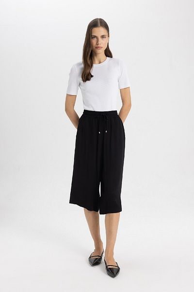 DeFacto High Waist Crop Fit Capri - Belmando I6798Az24Sm