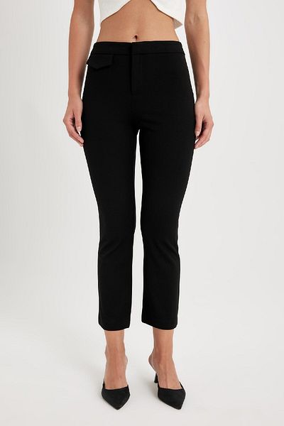 DeFacto High Waist Flare Fit Trousers - Ornamental Pocket D4787AX24HS