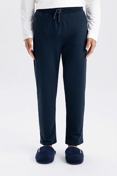 DeFacto Marineblaue Slim-Fit-Jogginghose mit Reißverschluss – D6091ax24au
