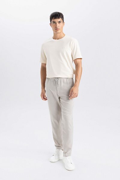 DeFacto Slim Fit Jogger Pants - Lace-Up Waist with Pockets Straight Leg D8638Ax24Au