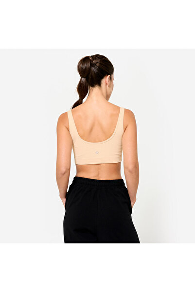 Decathlon Domyos Women's Sports Bra - Light Support - Beige