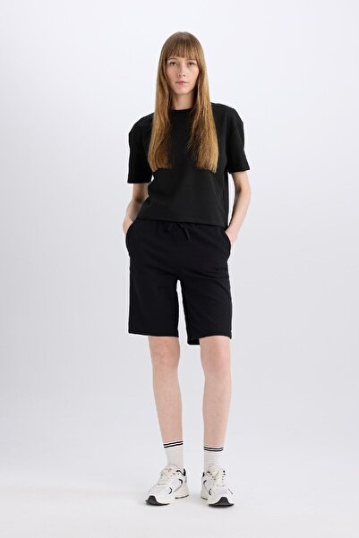 DeFacto Regular Fit Normal Waist Straight Leg Bermuda Shorts W9369Az25Sm