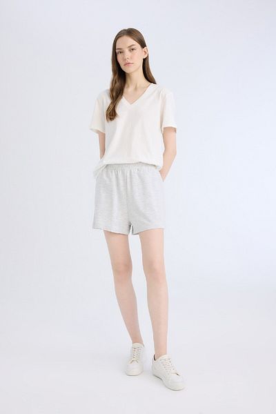 DeFacto Elastic Waist Pocket Straight Leg Shorts U3357Az25Sm