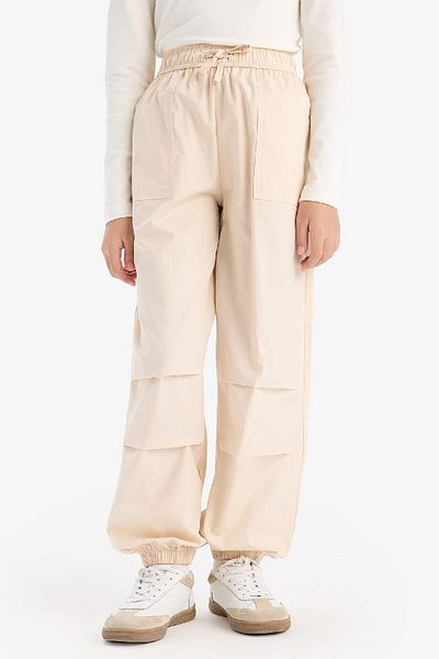 DeFacto Girl's Parachute Jogger Leg Cotton Trousers D7606A825Sm