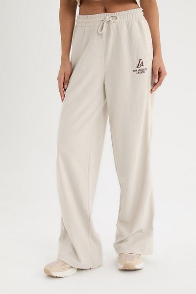 DeFacto Fit Nba Los Angeles Lakers Wide Leg Wide Leg Standardgröße Pique Sportsman Hose D6120ax25sp
