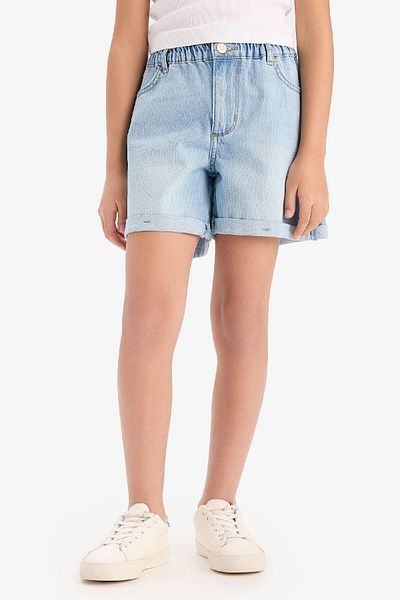 DeFacto Pantaloni scurți pentru fete Paperbag Jean B8113A825SM