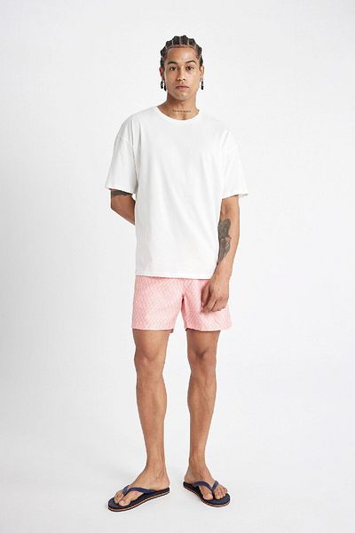 DeFacto Gemusterte, mit Mesh gefütterte, kurze Badeshorts B7442ax24hs