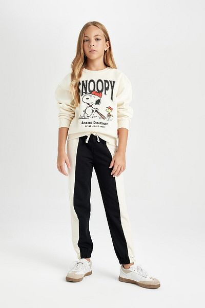DeFacto Girl's Color Blocked Elastic Waist Leg Jogger Sweatpants D0736A824Au