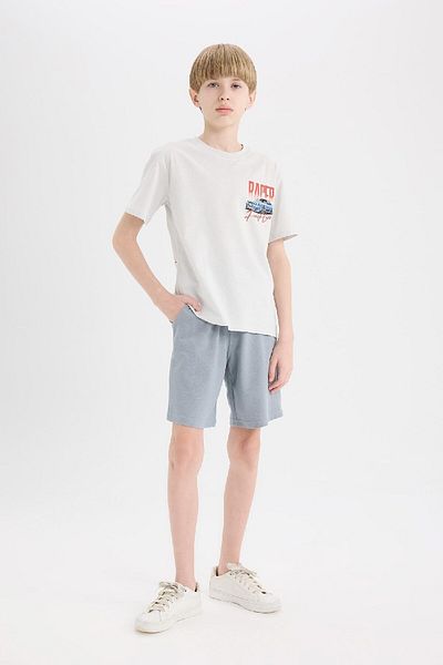 DeFacto Boy's Elastic Waist Pocket Pique Shorts B5925A825Sm