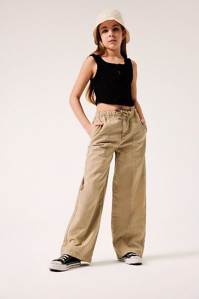 DeFacto Girl's Wide Leg Wide Leg Cotton Trousers D7609A825Sm