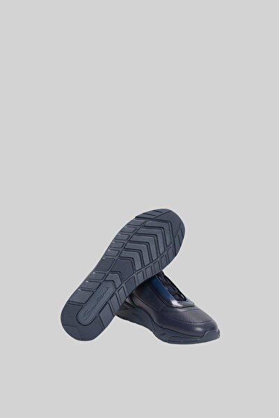 Santoni Deri Erkek Sneaker Mavi
