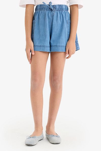 DeFacto Pantaloni scurți din denim pentru fete cu talie elastică B6574a825sm