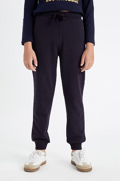 DeFacto Boy's Navy Blue Jogger Sweatpants - με τσέπες και ελαστικό πόδι μέσης K8852a624au