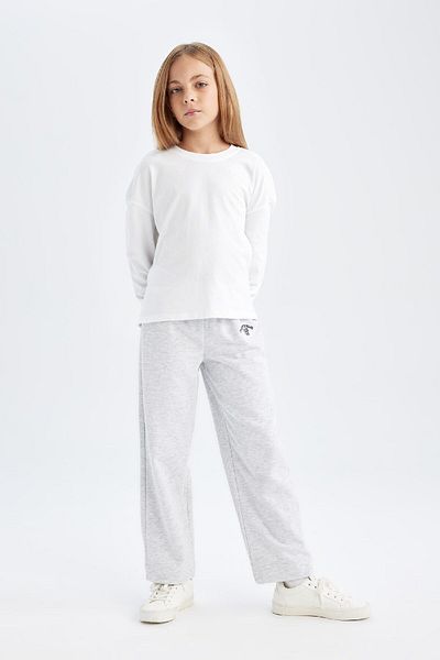 DeFacto Dívčí tepláky s potiskem Carrot Cut - Carrot Fit, Elastický pas D0738A824Au