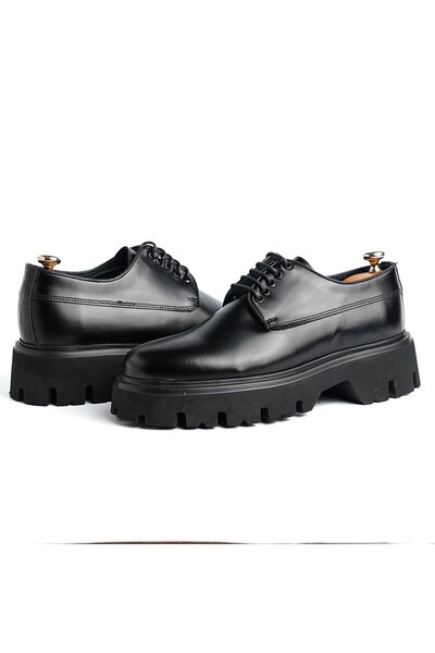 TETRİ Classman Model Hakiki Deri El Yapımı Erkek Siyah Casual Ayakkabı