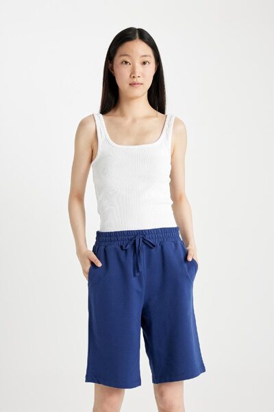 DeFacto Regular Fit Basic Plain Bermuda Shorts N7439azns