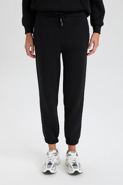DeFacto Pantaloni de sport Jogger - groși, cu talie elastică, cu șireturi, buzunare solide W1505az24wn