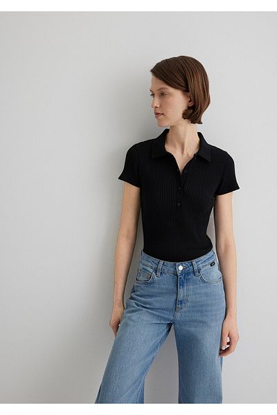 Mavi Black Polo T-Shirt Fitted / Fitted Cut 1613120 -900