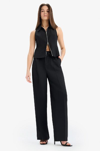 DeFacto Afra X Wide Leg Fabric Pants Three Pockets Regular Waist Standard Length Tyc6616Bee0580B7Ddef7D803