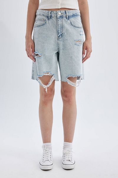 DeFacto Σορτς Jean Bermuda - Normal Waist C2467ax24hs