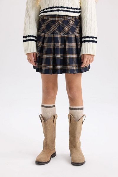 DeFacto Girl's Checked College Skirt D3946A824Wn