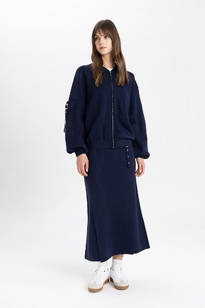 DeFacto Regular Fit Maxi Knitwear Skirt B8858Ax24Sp