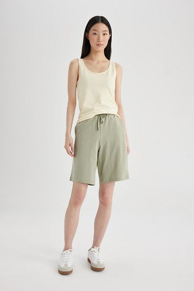 DeFacto Normální pas s rovnými nohama Basic Bermudy - Regular Fit N7439Az24Hs