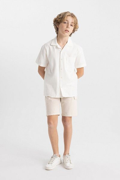 DeFacto Boy's Linen Look Shorts - D1513a824hs