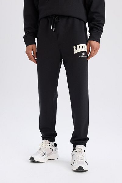 DeFacto Fit Nba Los Angeles Lakers Jogger Sweatpants Standard Fit Pocket Stretch Band Leg Skuba Dal