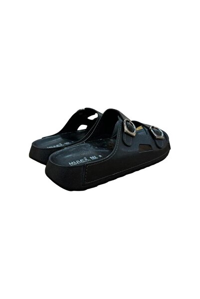 Liger Papuci de damă anatomici confortabili - curea dublă, cataramă, negru