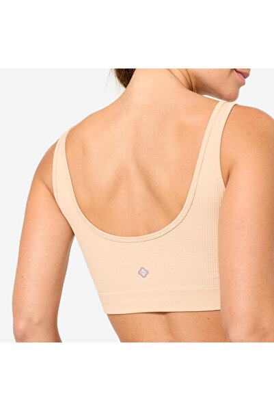 Decathlon Domyos Women's Sports Bra - Light Support - Beige