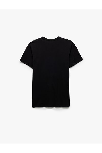 Koton Βαμβακερό κοντό μανίκι Slim Fit Crew Neck Ανδρικό T-Shirt Basic