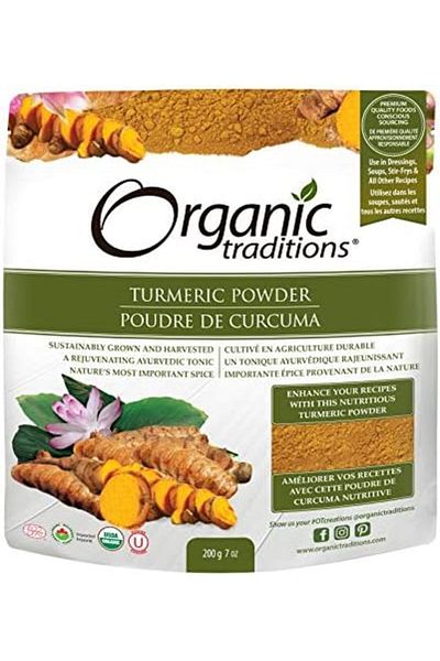 Organic Traditions Turmeric Powder | 200 g | Sustainably Grown | Rejuvenating Ayurvedic Tonic | Natu