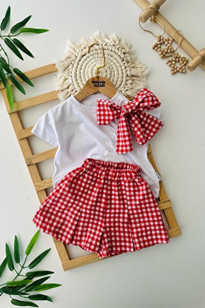 Minigimin Cicileri Set de 2 piese pentru fetiță, cu pantaloni scurți Gingham ...