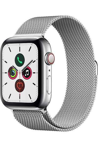 Apple Watch Series 5 (GPS + Cellular, 44mm) - Stainless Steel Case with Milanese Loop