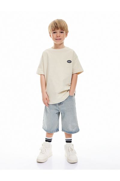 Koton Cotton Crew Neck Short Sleeve Oversize T-Shirt
