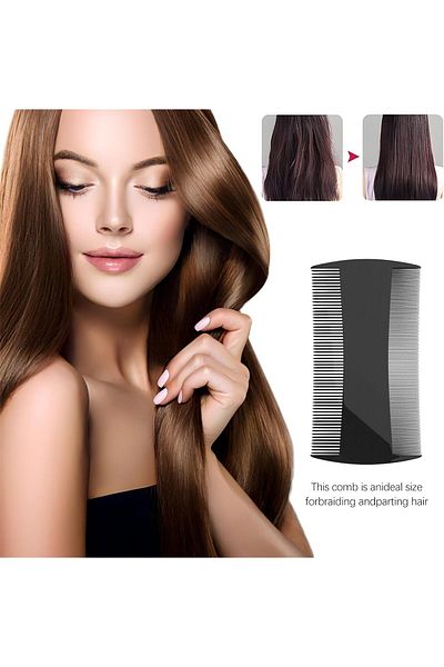 COOYA 5 Pcs Double-Sided Pocket Comb,Compact & Portable,Fine-Toothed,for Men's Hair Beard,Sideburns