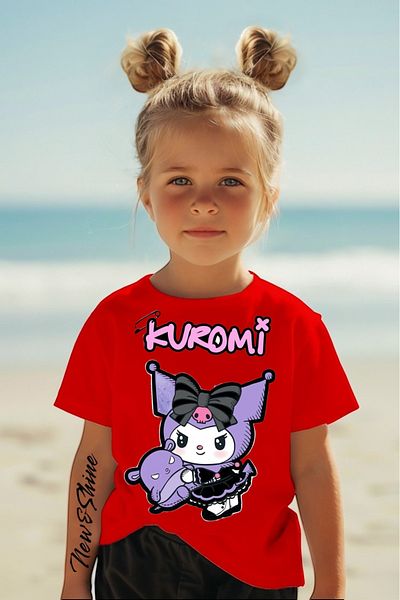 New Shine In Cart 6 and Above Purchases Get 1 T-Shirt as a Gift - Kuromi Printed Oversized Children's T-Shirt