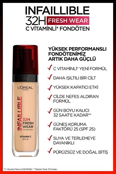 L'Oreal Paris LOREAL PARİS UZUN SÜRE KALICI FONDÖTEN 145 BEİGE ROSE-