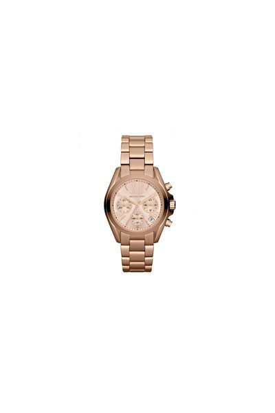 Michael Kors ساعة مايكل كورس برادشو النسائية، ساعة كرونوغراف من الفولاذ المقاوم للصدأ للنساء