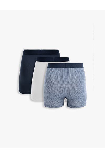 Koton Multicolored Patterned Cotton 3-Piece Men's Boxer Set