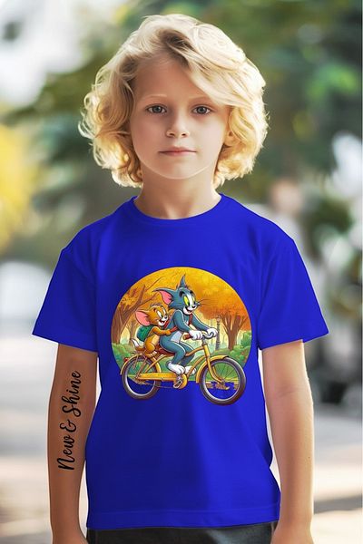 New Shine TRIOC OVERSIZE IMPRIMAT TOM ȘI JERRY PENTRU COPII