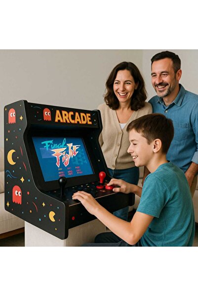 md Atari Makinası 48 Ekran 3000 Oyunlu Arcade - 2 Player Arcade Machine