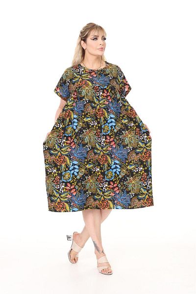mervemoda Rochie țesută de vară de mărime mare pentru femei