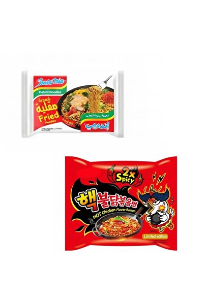 buldak 2x Spicy HOT chicken140g + Indomie Fried Noodles Soya Soslu 80g