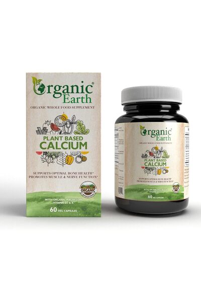 ORGANIC EARTH الكالسيوم النباتي I يعزز صحة العظام والمفاصل I يدعم صحة القلب و...