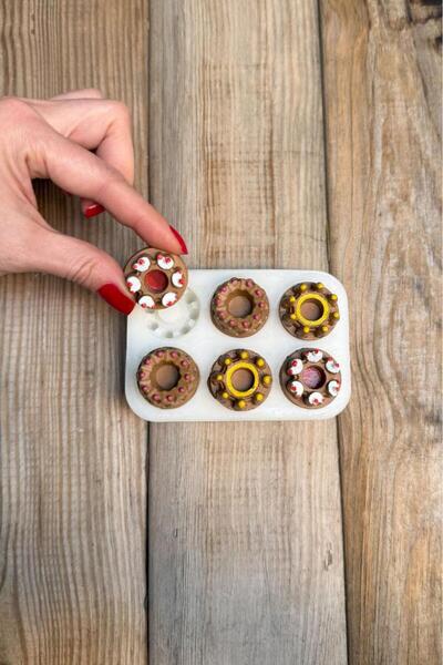 rufus concept Mini Kek Altılı Silikon Mum Kalıbı